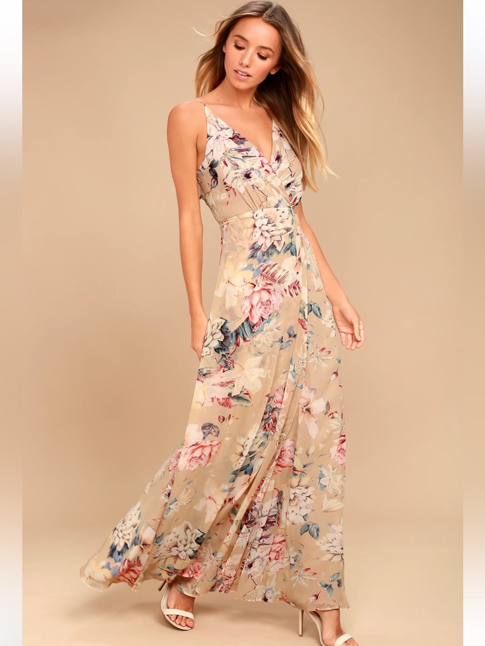 NWT Lulu's Something Just Like This Floral Maxi Dress - Picture 1 of 10